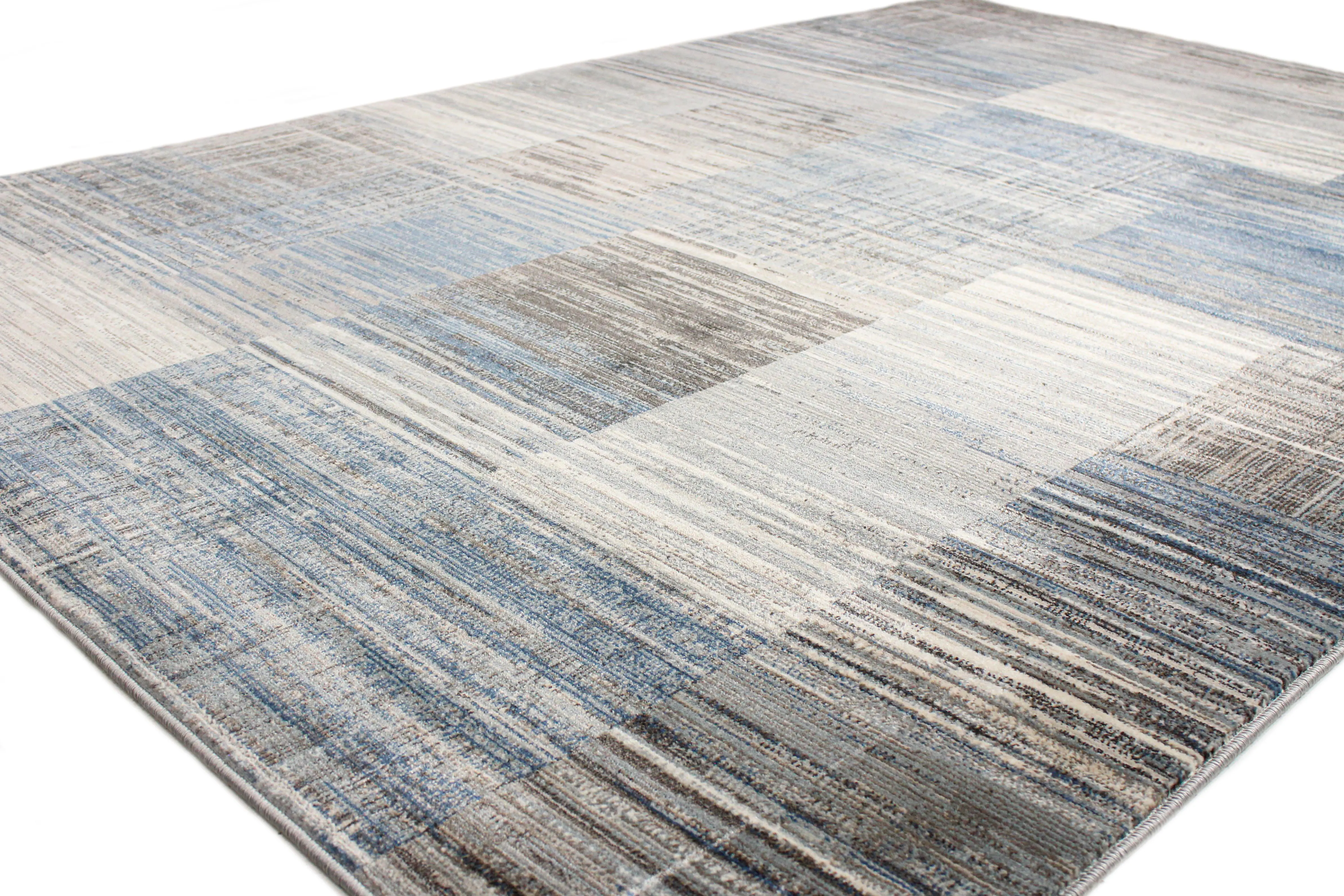 C191-BLBE-5X7.6-CM109 Laney Blue and Gray 5 x 8 Area Rug-3