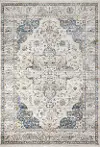 C192-IV-4X6-CN110 Gamaliel Blue and Ivory Bohemian 4 x 6 Area Rug