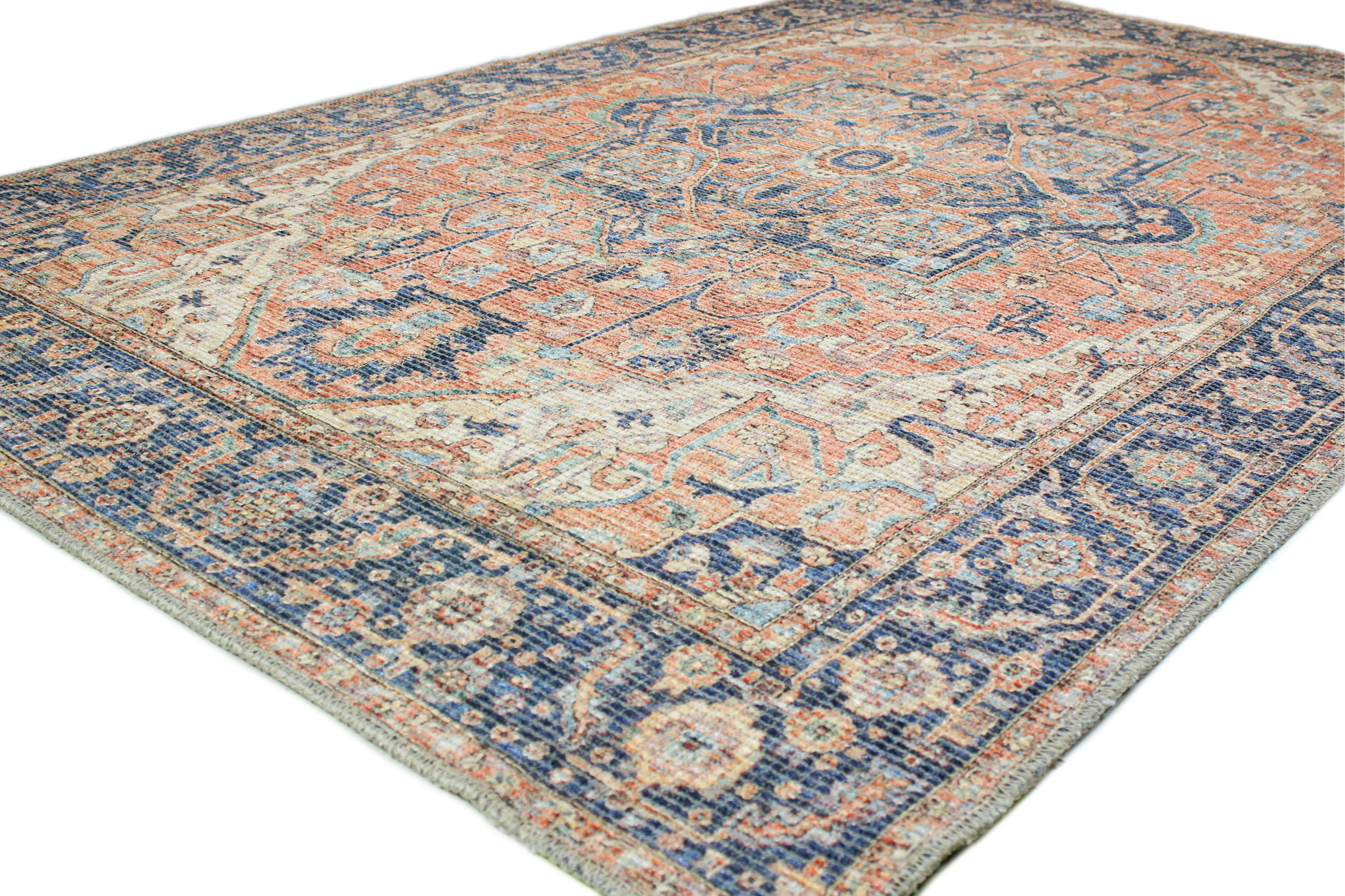 I166-RU-8X10-NH209 Zenainda Distressed Rust 8 x 10 Area Rug-1