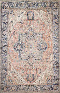 I166-RU-9X12-NH209 Zenainda Distressed Rust 9 x 12 Area Rug
