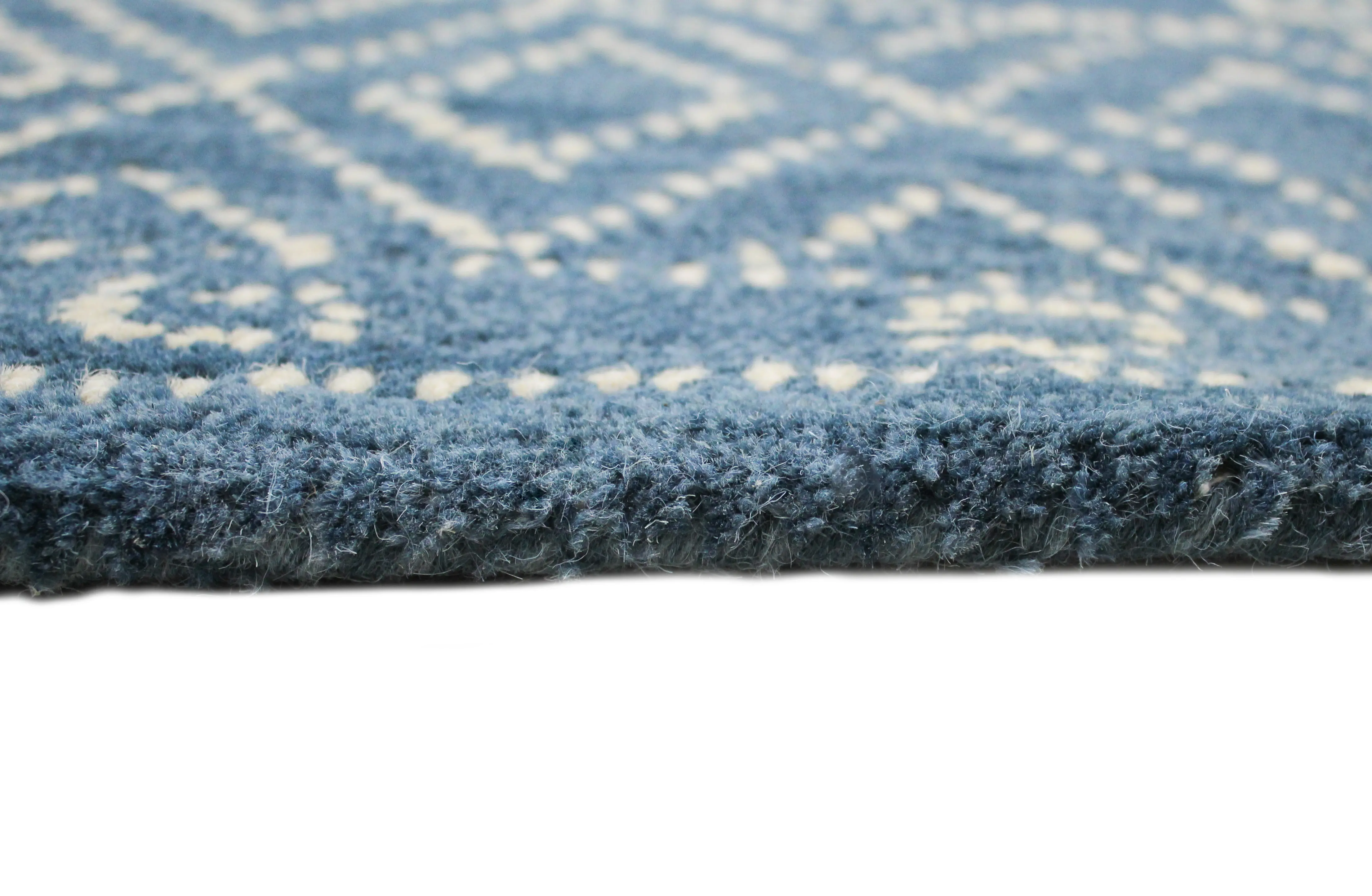 R120-AZ-2.6X8-CL208 Ephraim Geometric Blue Wool 8 Foot Runner Rug-6