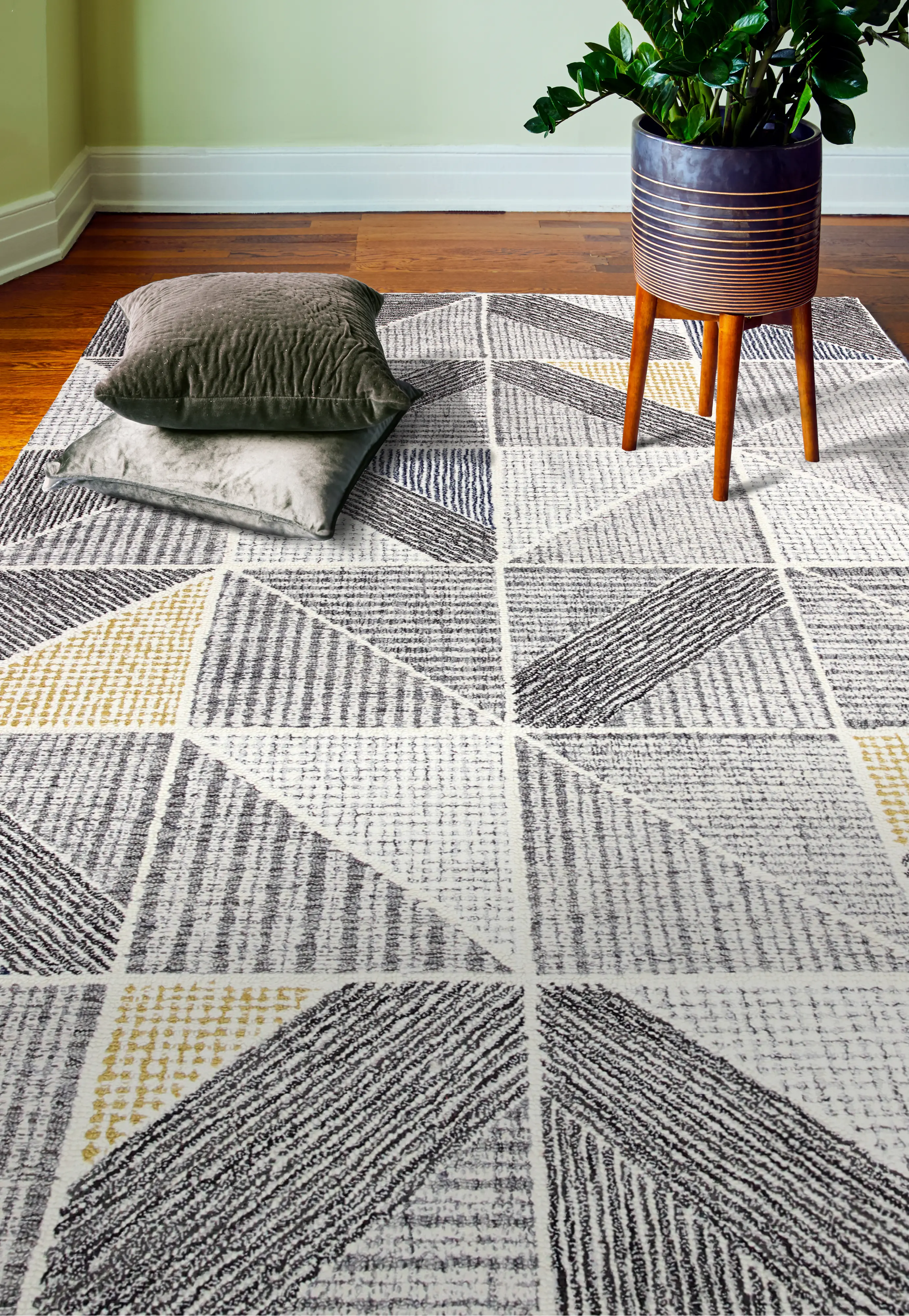 R120-MULTI-9X12-CL214 Emmett Gray Geometric 9 x 12 Area Rug-3