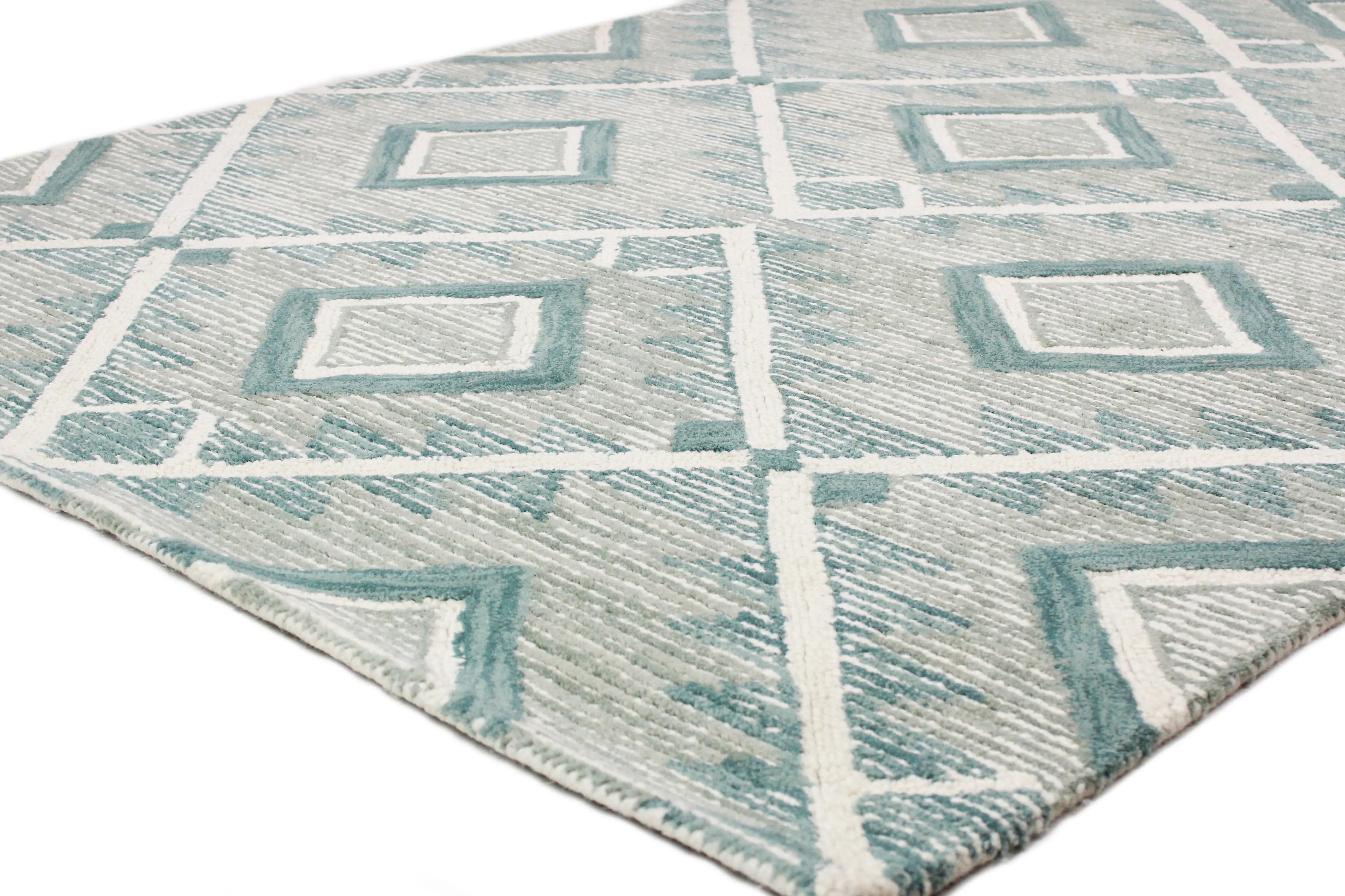 R120-TE-76X96-CL219 Ember Geometric Teal 8 x 10 Area Rug-4
