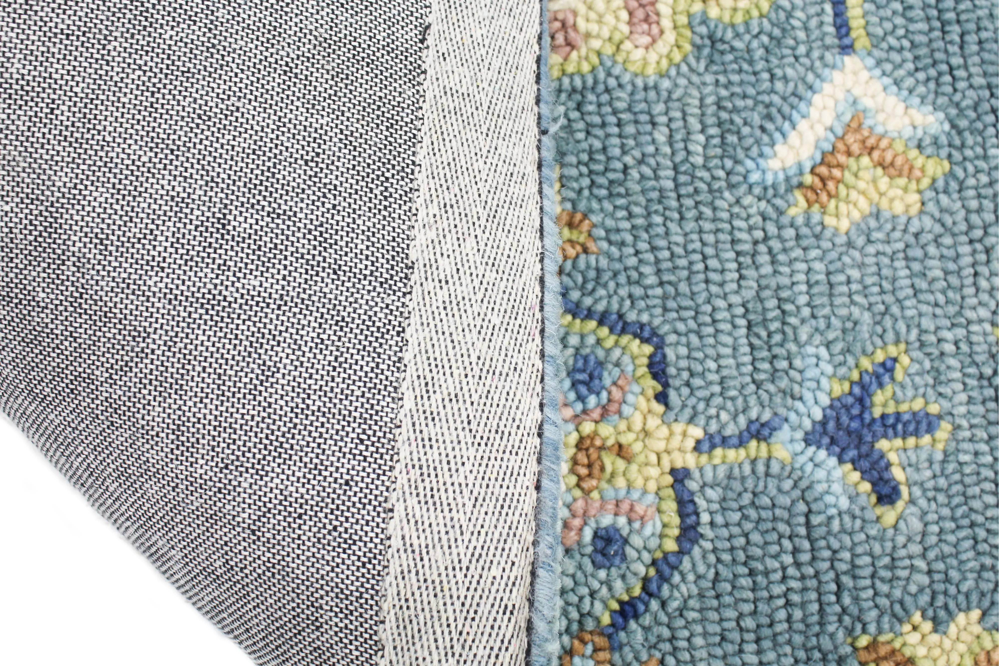 R131-TE-2.6X8-AL132 Novalie Floral Teal 8 Foot Runner Rug-4