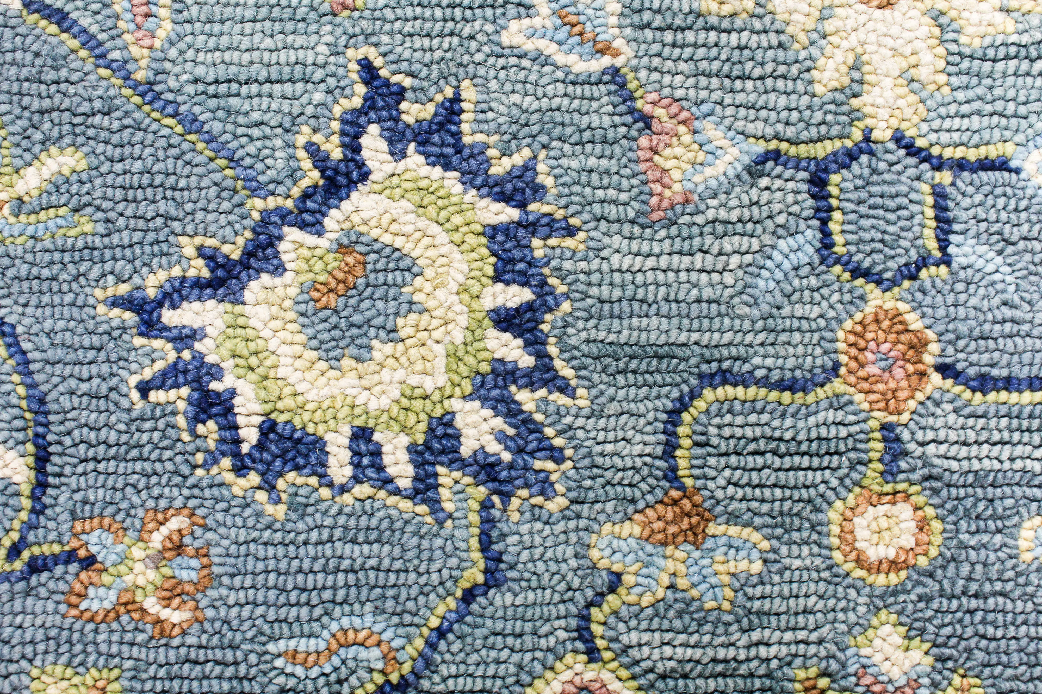 R131-TE-2.6X8-AL132 Novalie Floral Teal 8 Foot Runner Rug-5