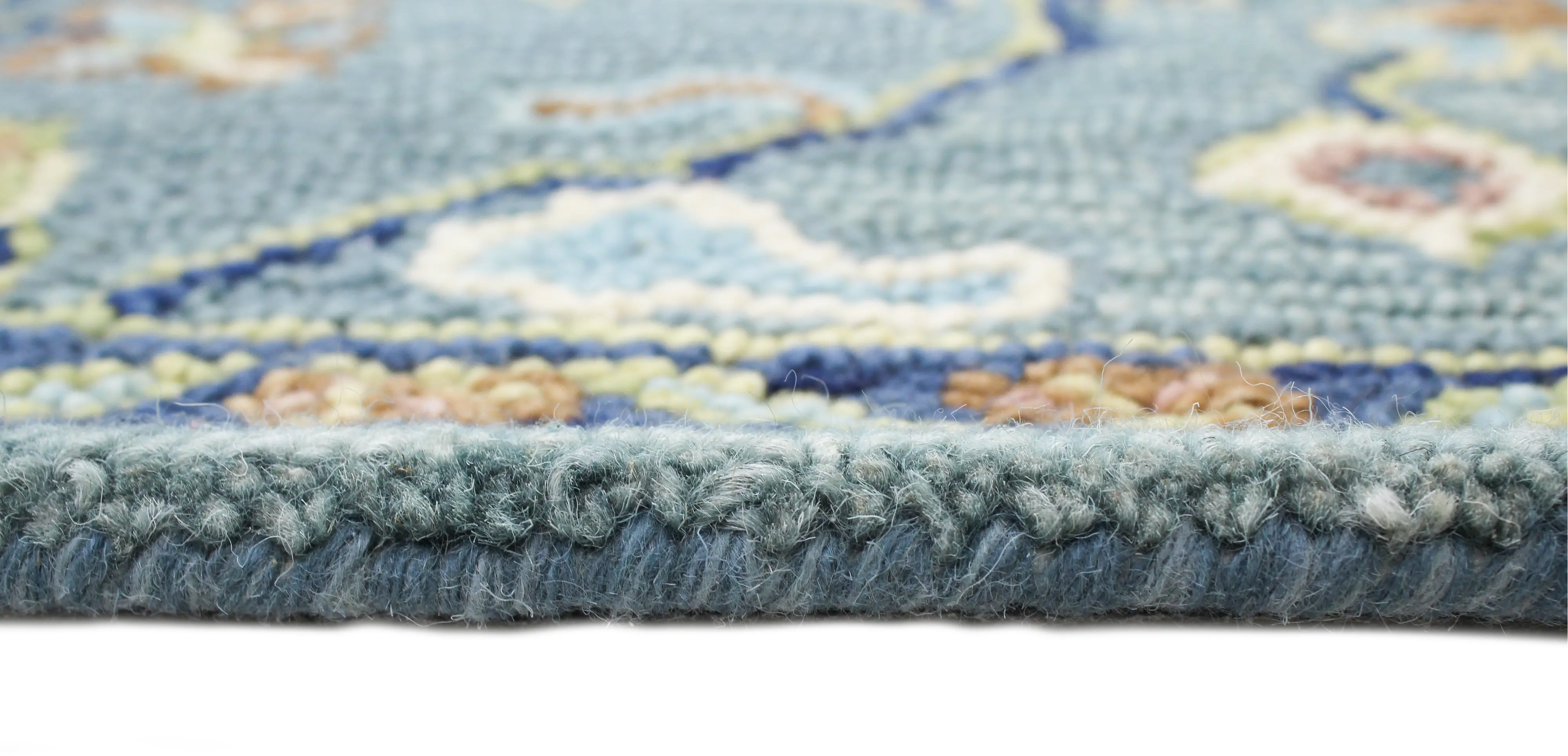R131-TE-2.6X8-AL132 Novalie Floral Teal 8 Foot Runner Rug-6