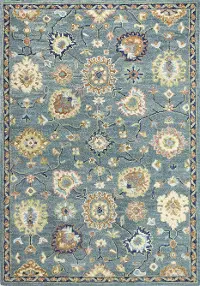 R131-TE-9X12-AL132 Novalie Floral Teal 9 x 12 Area Rug