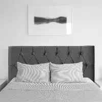 Catalina Gray Velvet Full Headboard