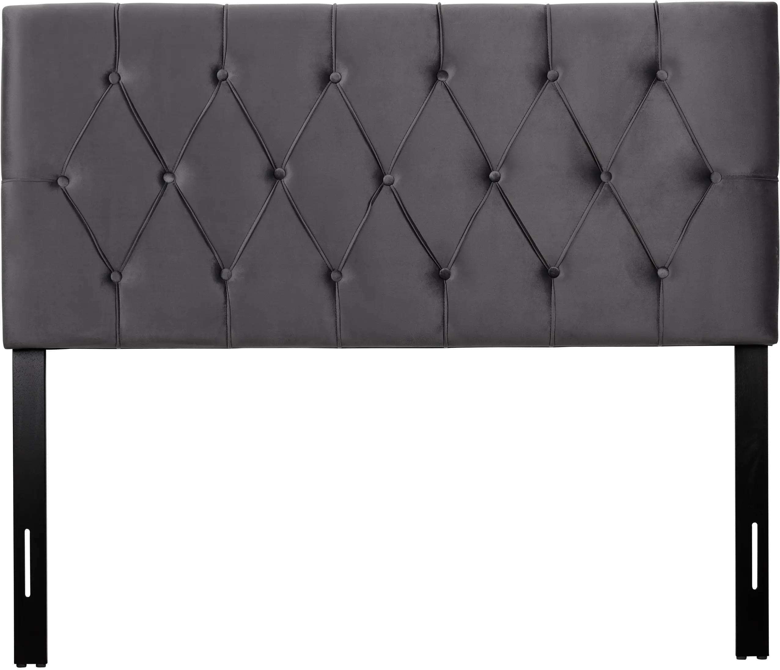 Catalina Gray Velvet Full Headboard-1