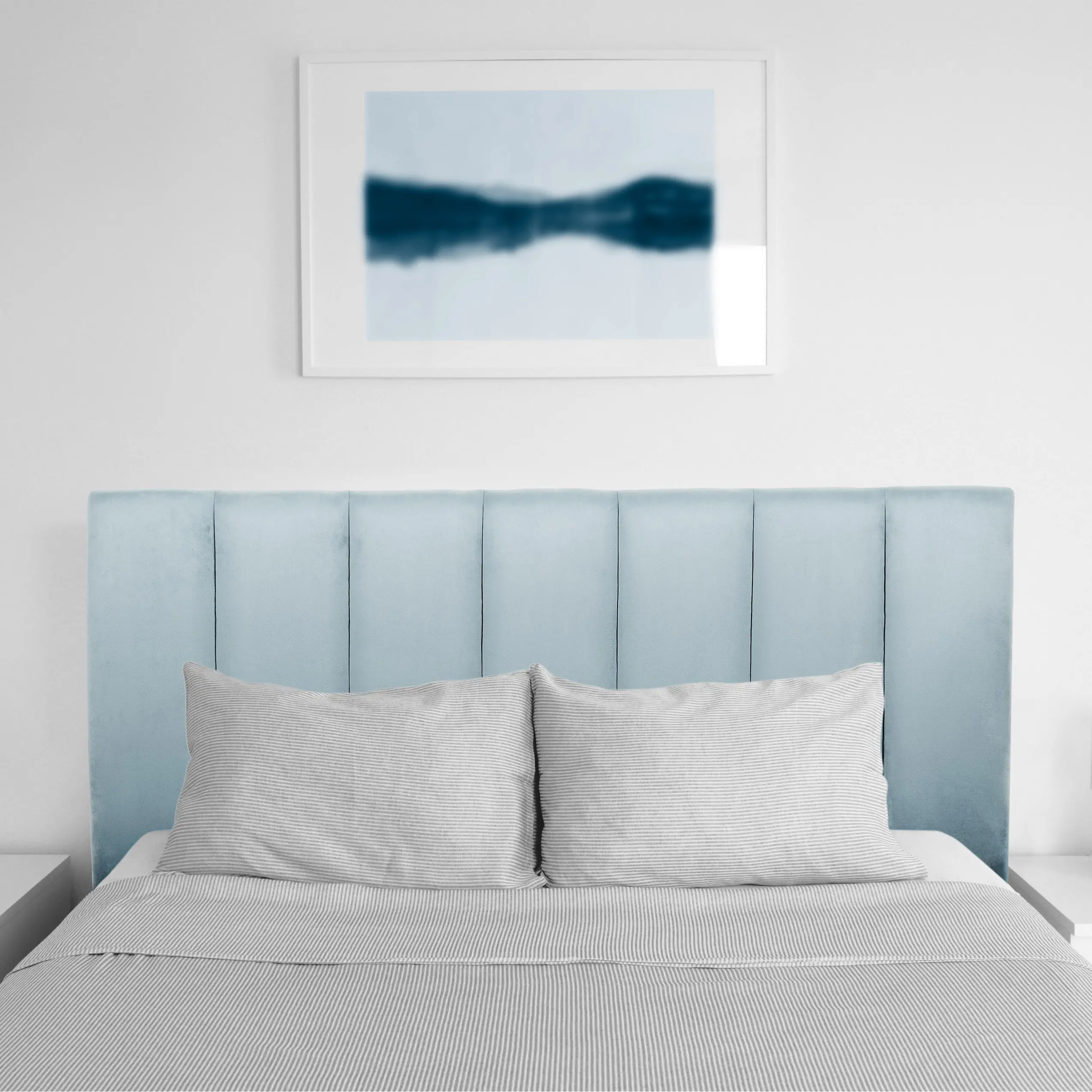 Helena Light Blue Velvet Full Headboard-2