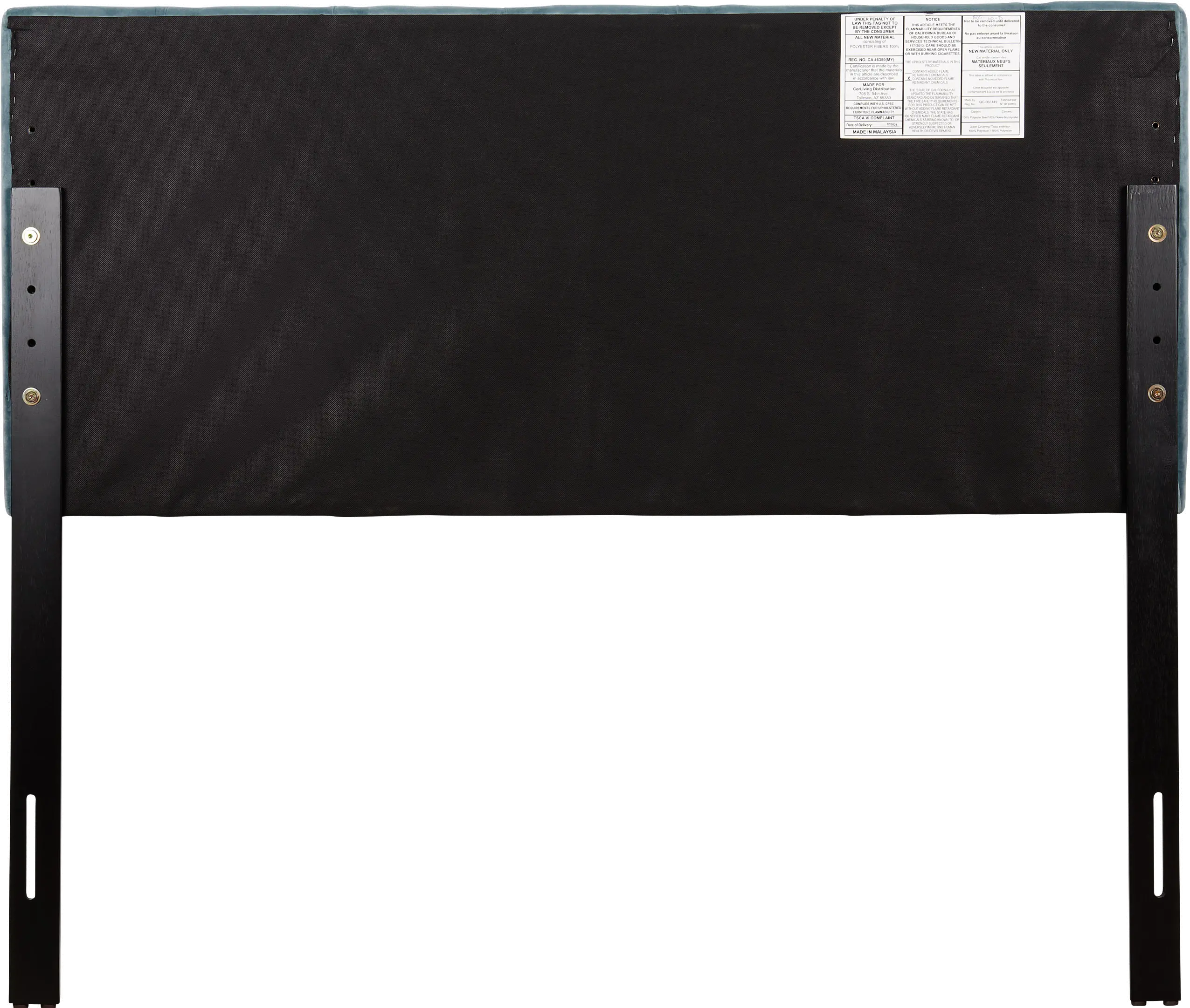 Helena Light Blue Velvet Full Headboard-5