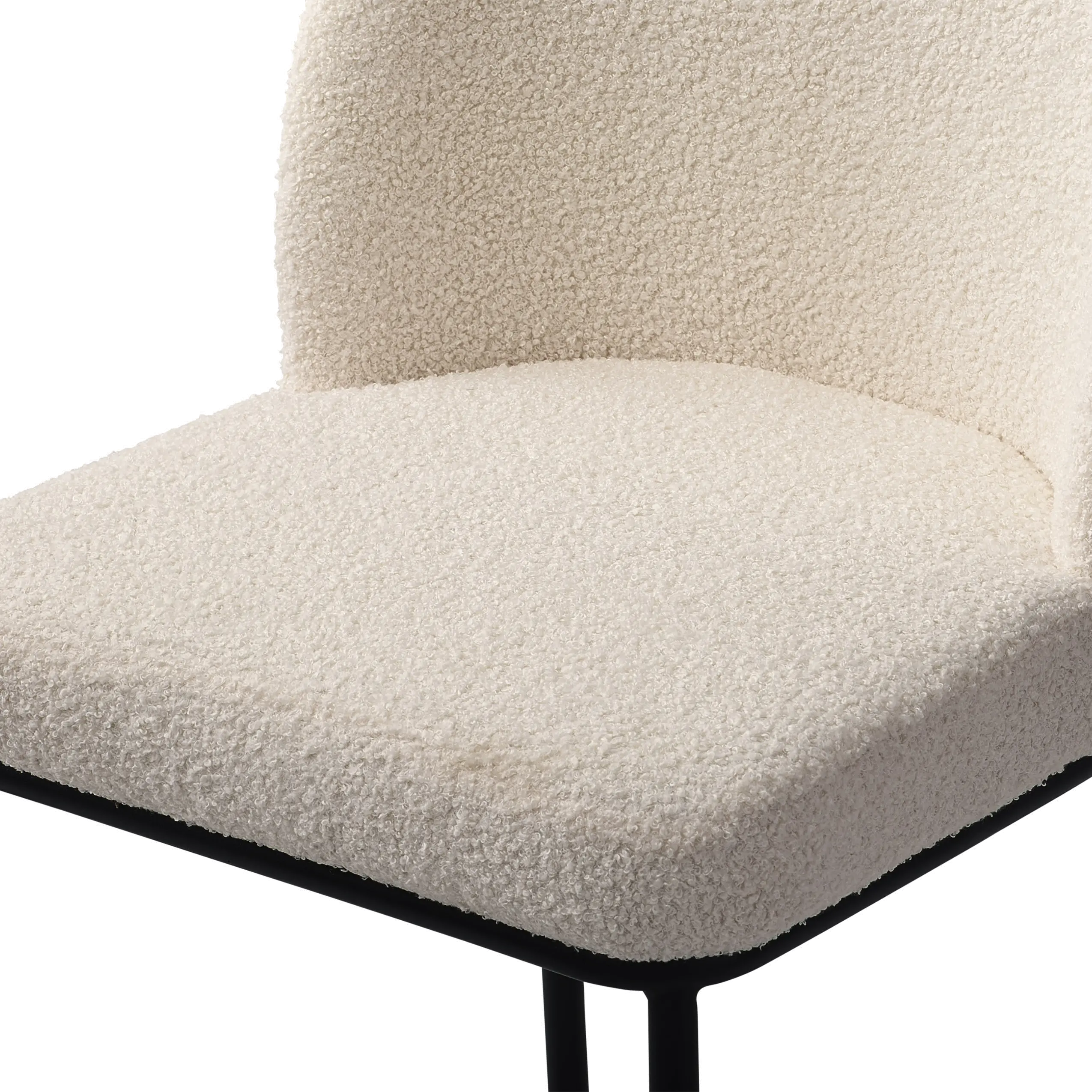 Addison White Boucle Bar Stools, Set of 2-6