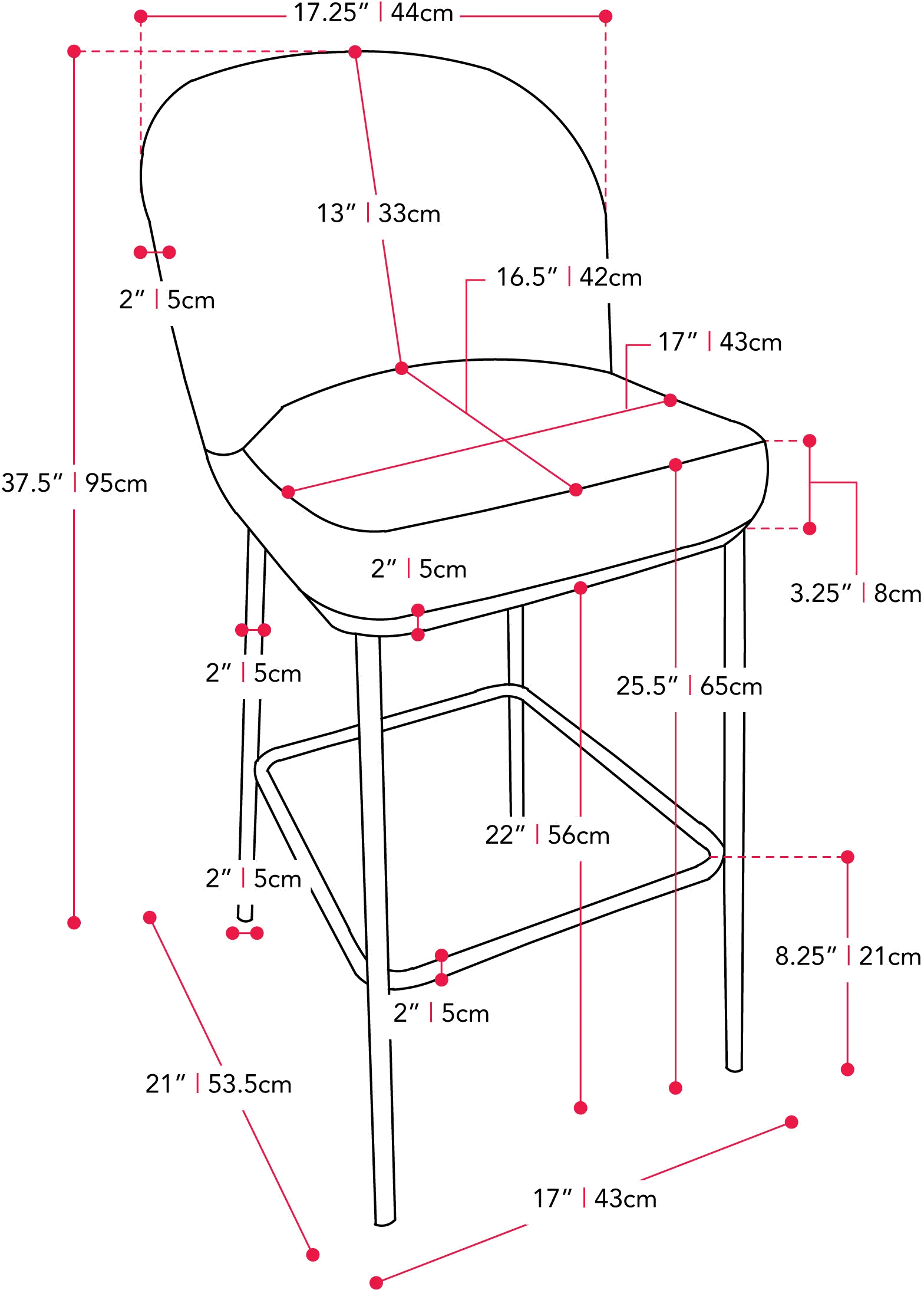 Addison White Boucle Bar Stools, Set of 2-8