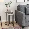 Fort Worth White Marble Nesting Side Tables
