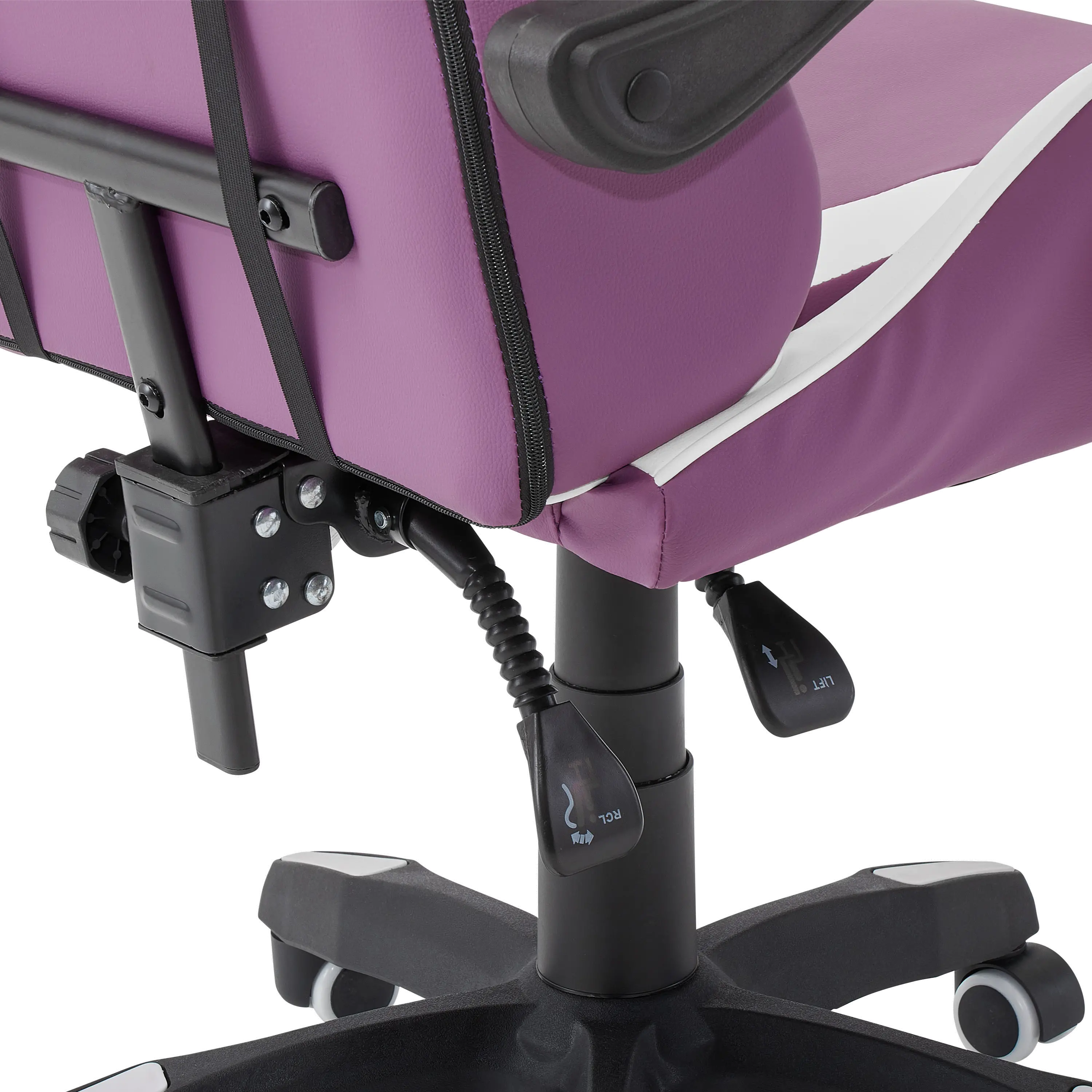 CorLiving Ravagers Gaming Chair in Purple and White-12