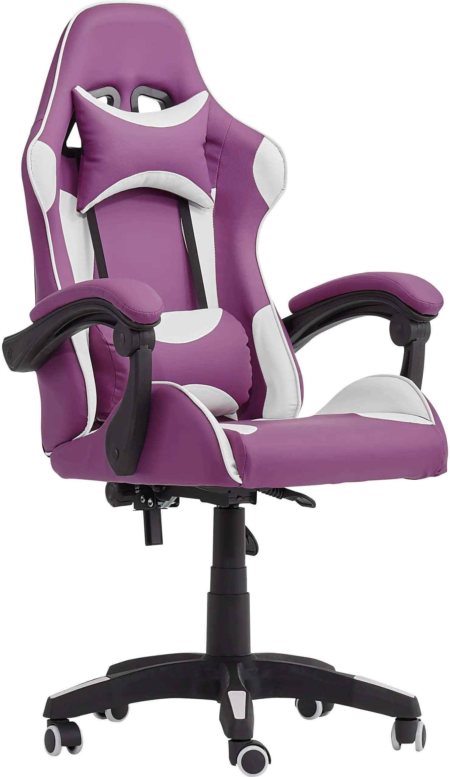CorLiving Ravagers Gaming Chair in Purple and White-3
