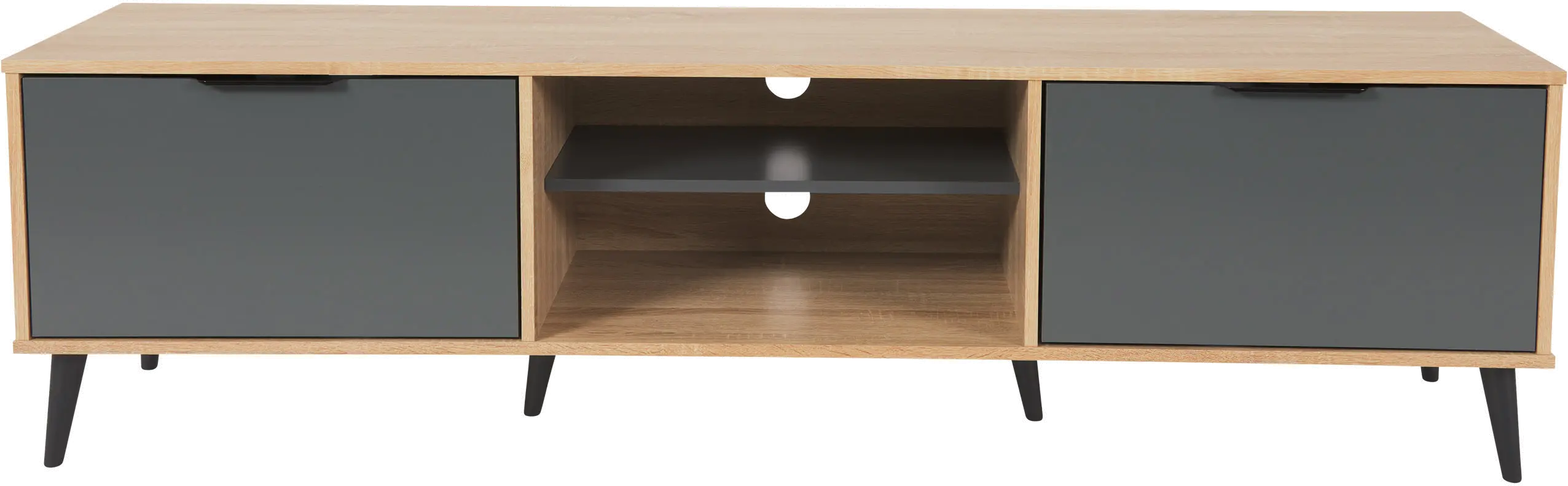 Cole Light Brown TV Stand with Storage-1