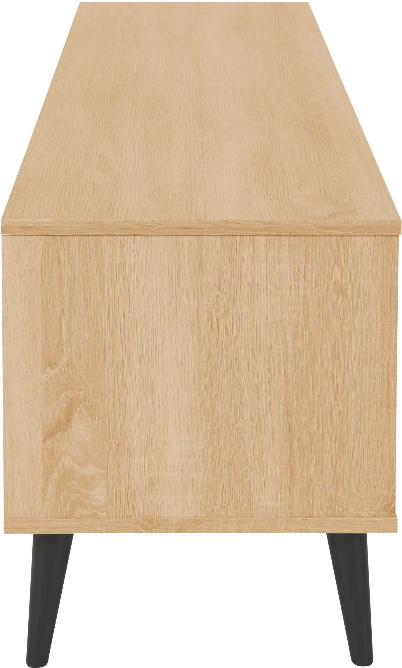 Cole Light Brown TV Stand with Open Shelves-4