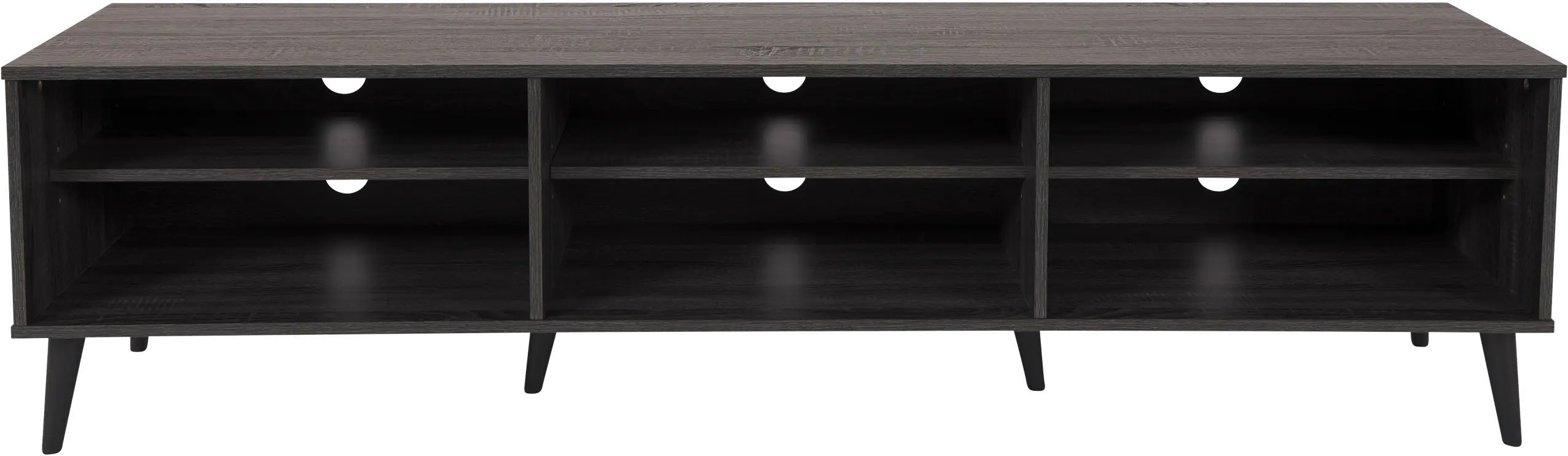Cole Gray TV Stand with Open Shelves-1