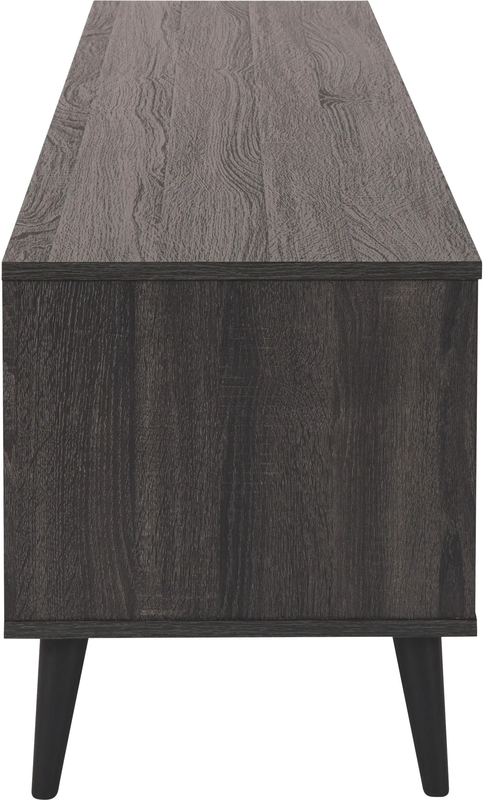 Cole Gray TV Stand with Open Shelves-4