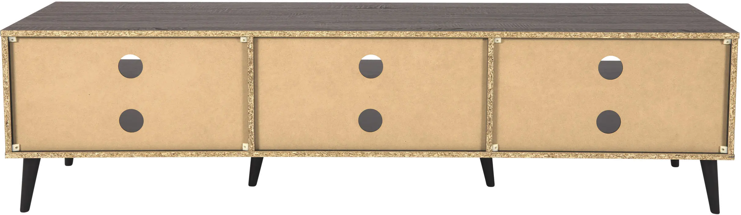 Cole Gray TV Stand with Open Shelves-5