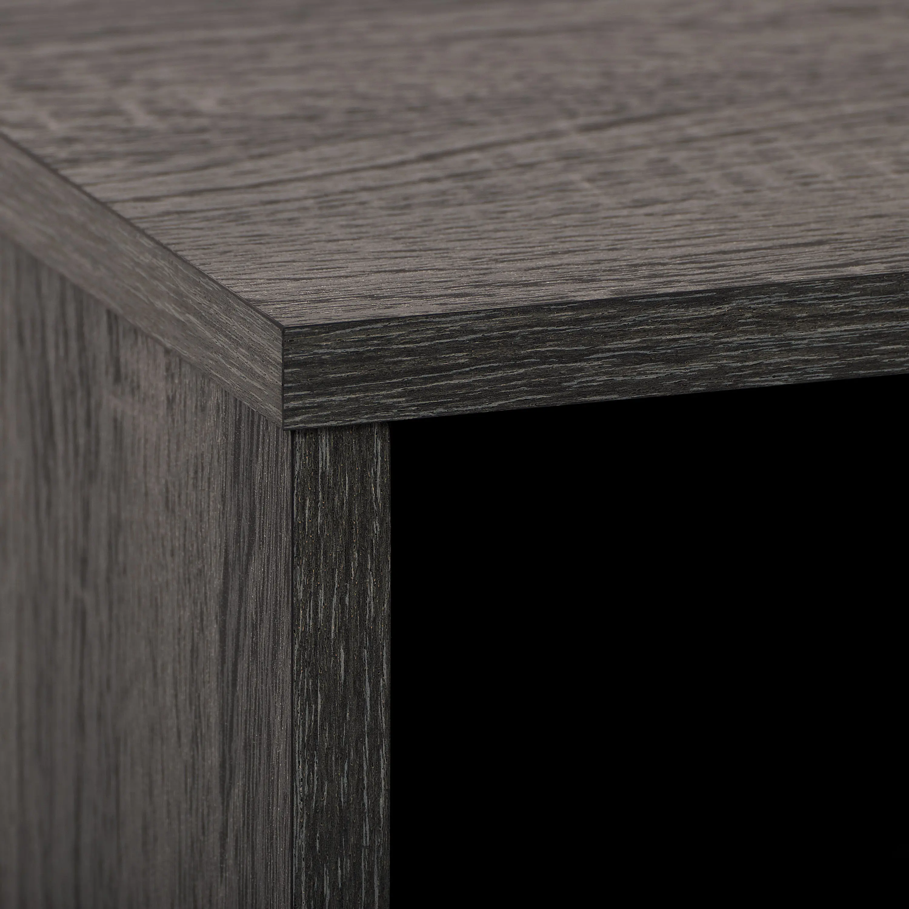 Cole Gray TV Stand with Open Shelves-6