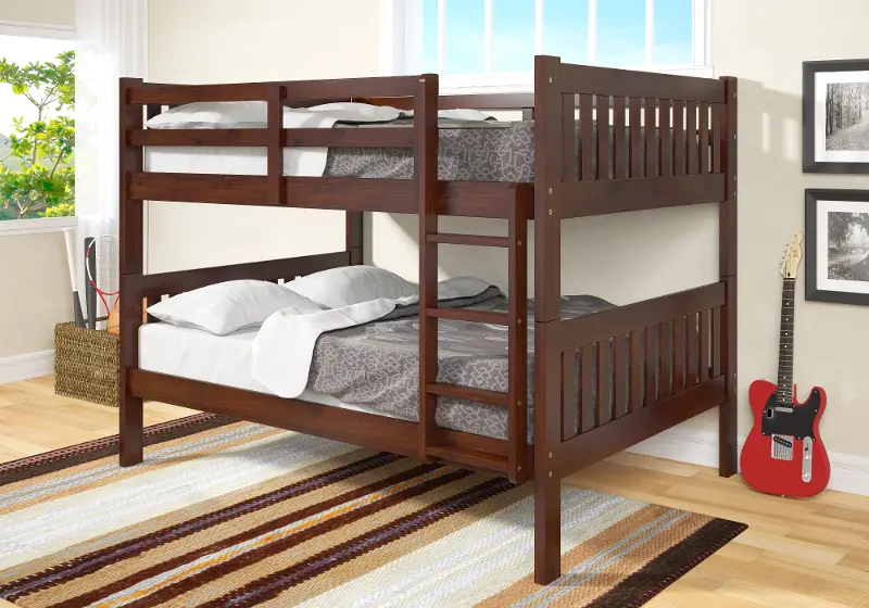 Mission Cappuccino Full-over-Full Bunk Bed