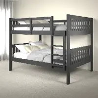 Mission Gray Full-over-Full Bunk Bed
