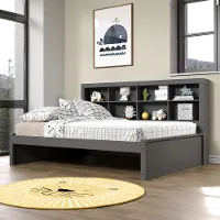 Gray Full Bookcase Daybed