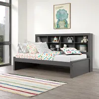 Gray Twin Bookcase Daybed