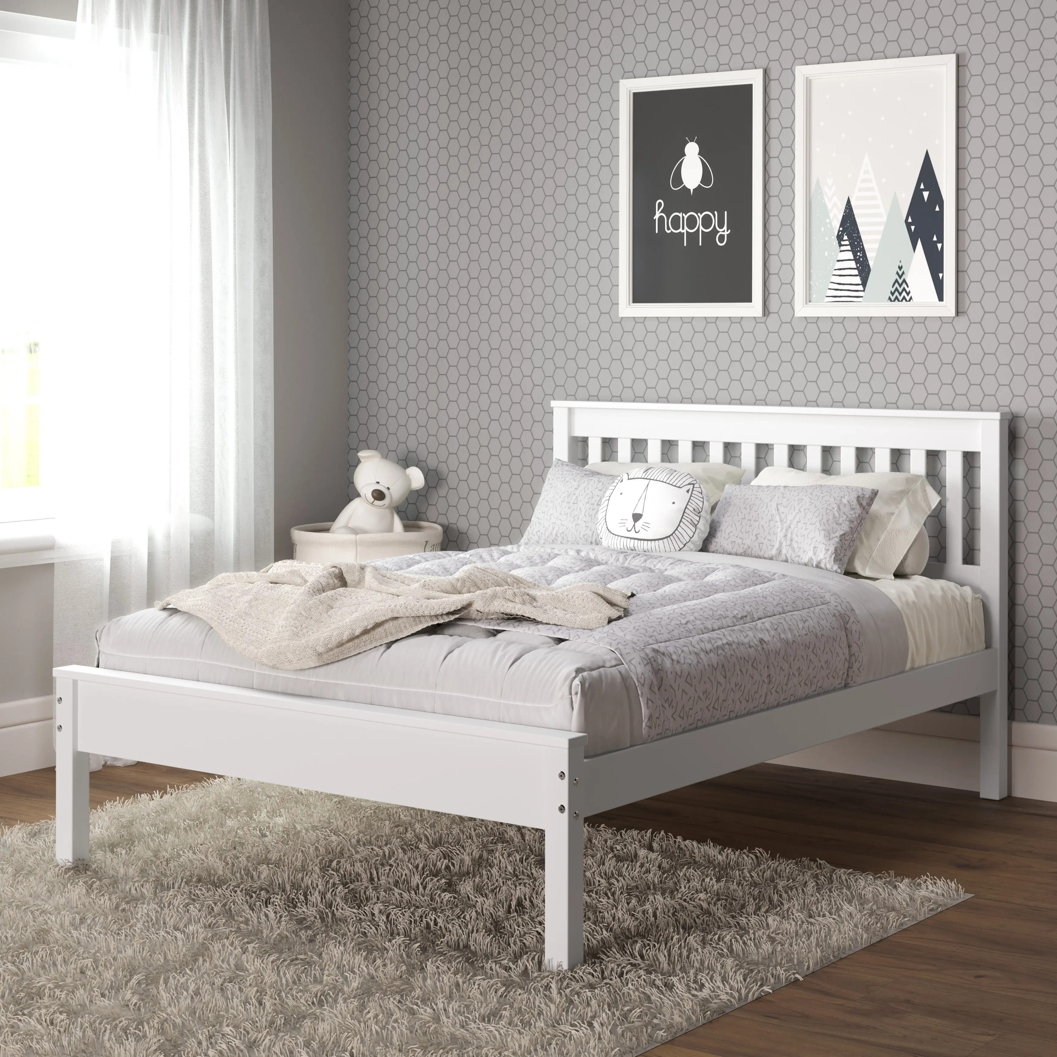 Contempo White Full Bed-2
