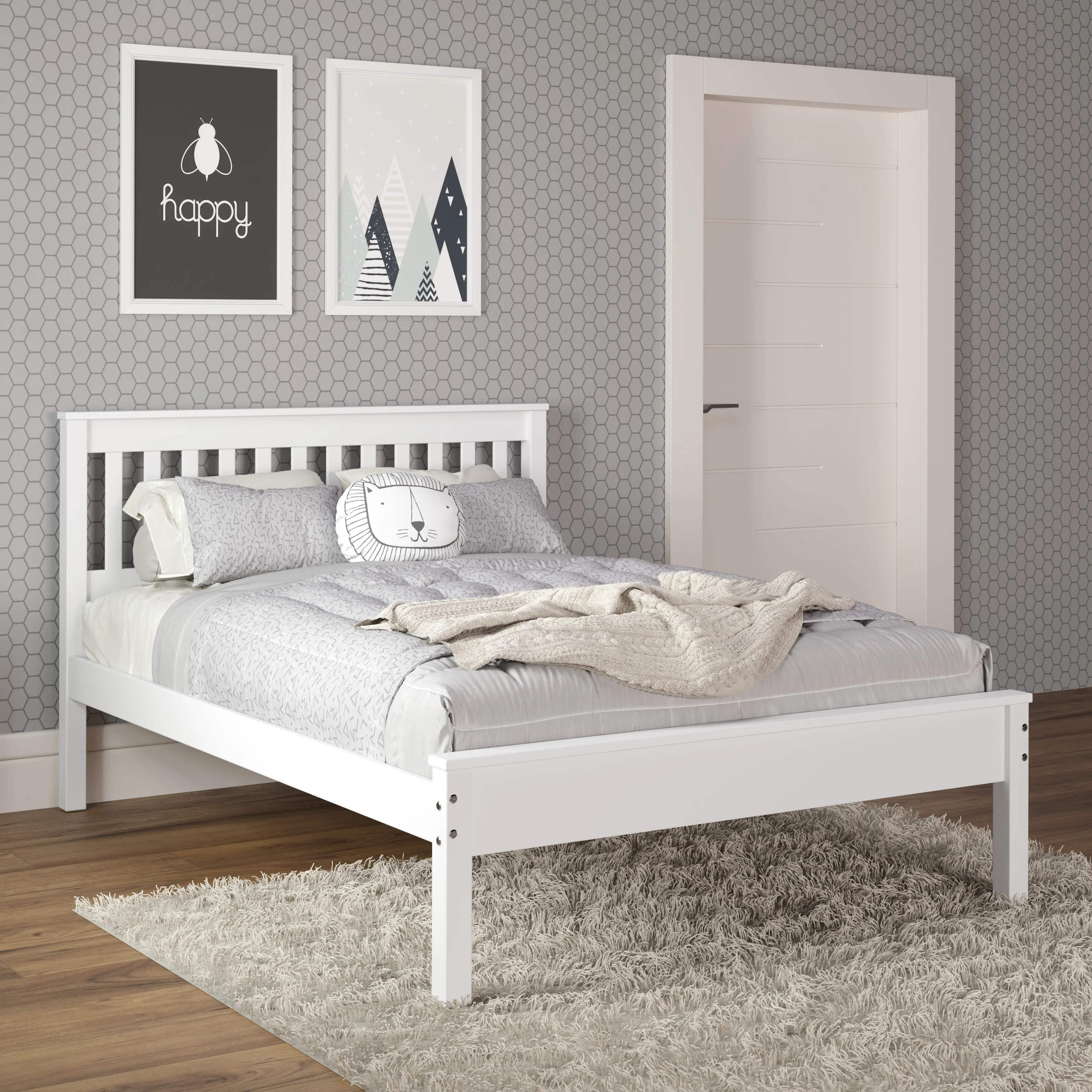 Contempo White Full Bed-4