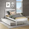 Contempo White Twin Bed with Trundle
