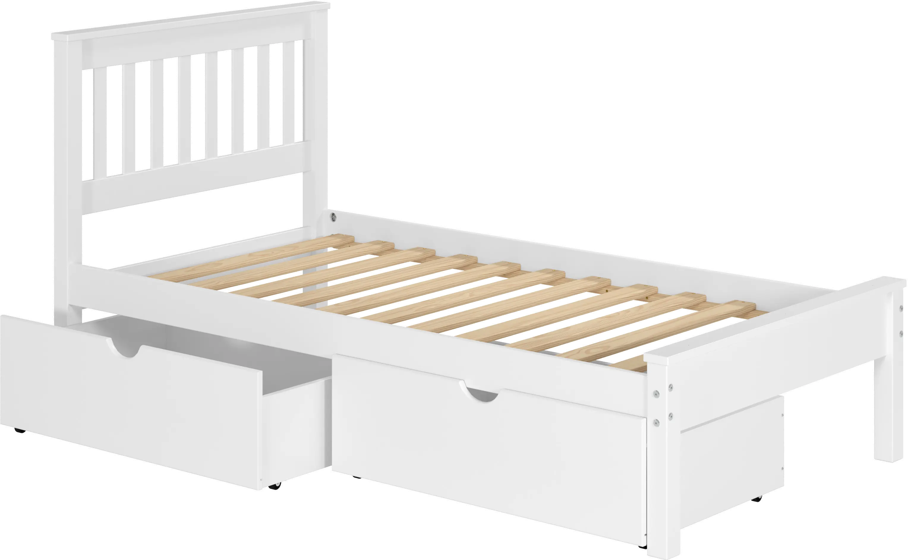 Contempo White Twin Bed with Storage-1