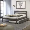Econo Gray Full Bed with Trundle