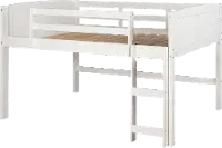 Louver White Twin Loft Bed