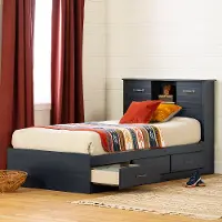 15132 Ulysses Blueberry Twin Bed and Headboard Set