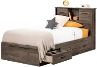 15133 Ulysses Brown Twin Bed and Headboard Set - South Shore