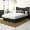 15141 Step One Black Full/Queen Bed and Headboard Set - South Shore