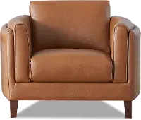 Pacer Nutmeg Top Grain Leather Chair