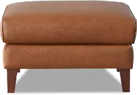 Pacer Nutmeg Top Grain Leather Ottoman