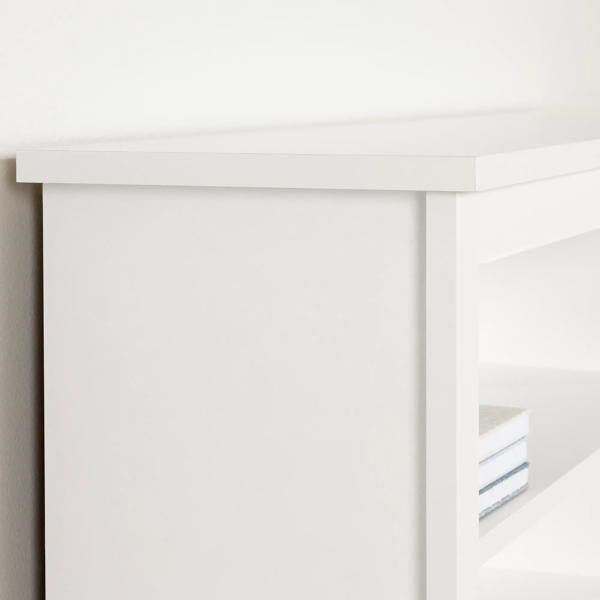 11274 Vito White Twin Mates Bed with Bookcase Headboard - South Shore-4