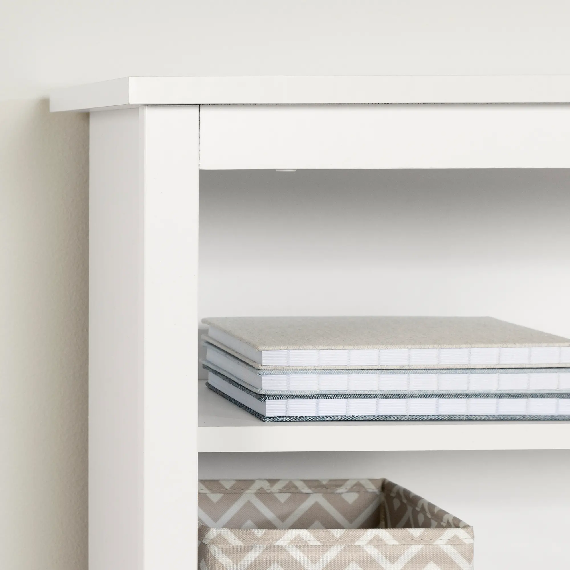 11274 Vito White Twin Mates Bed with Bookcase Headboard - South Shore-5