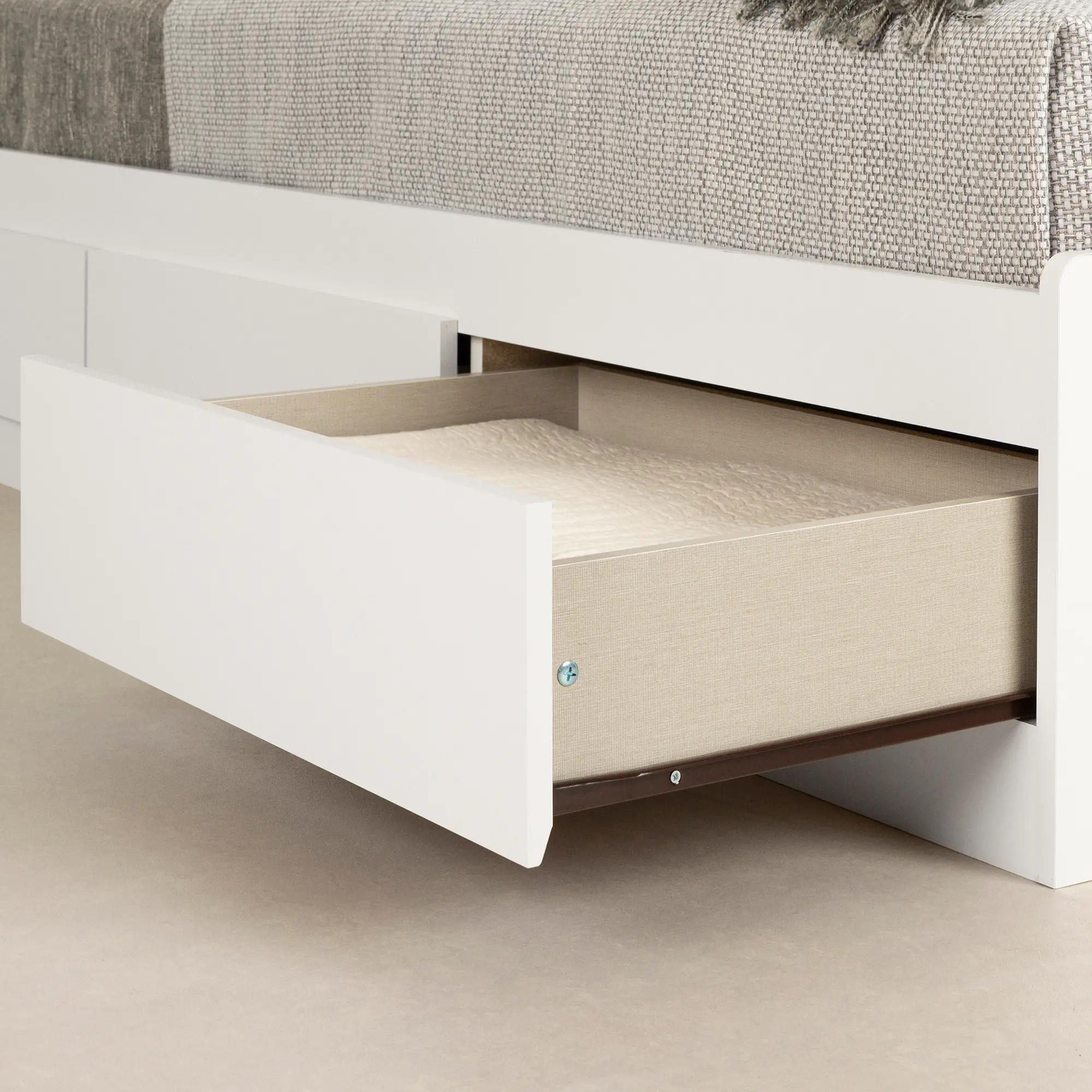 11274 Vito White Twin Mates Bed with Bookcase Headboard - South Shore-6