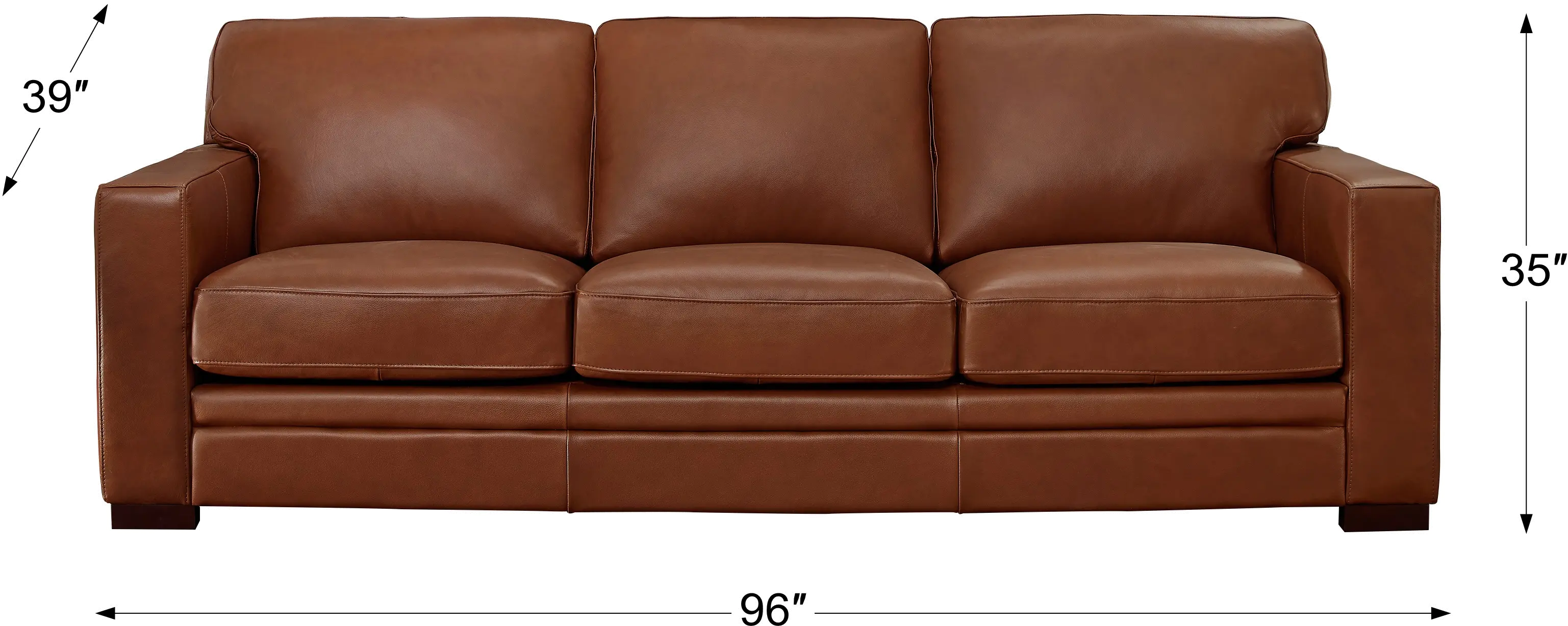 Chatsworth Brown Leather 4 Piece Living Room Set-1