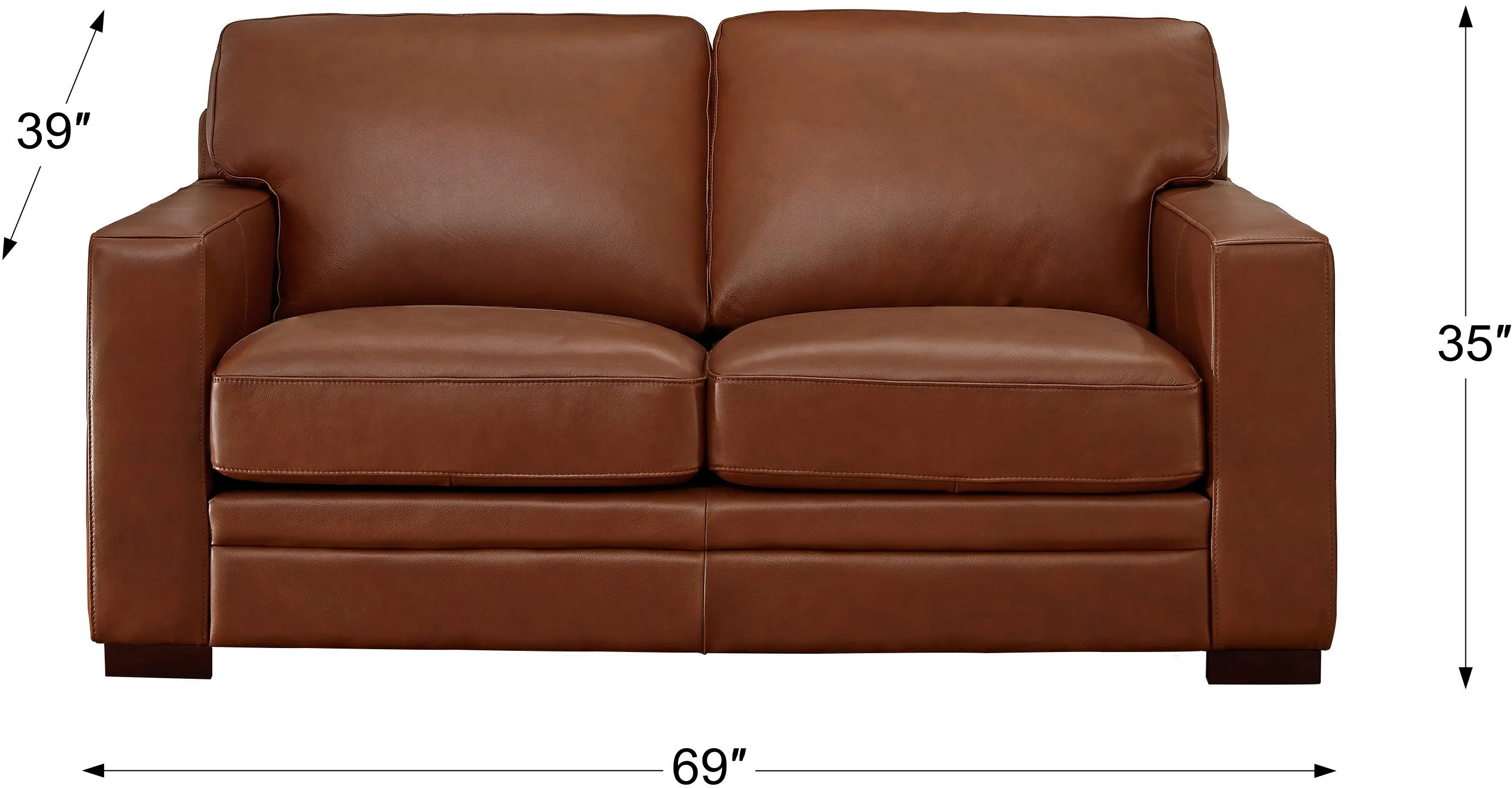 Chatsworth Brown Leather 4 Piece Living Room Set-3