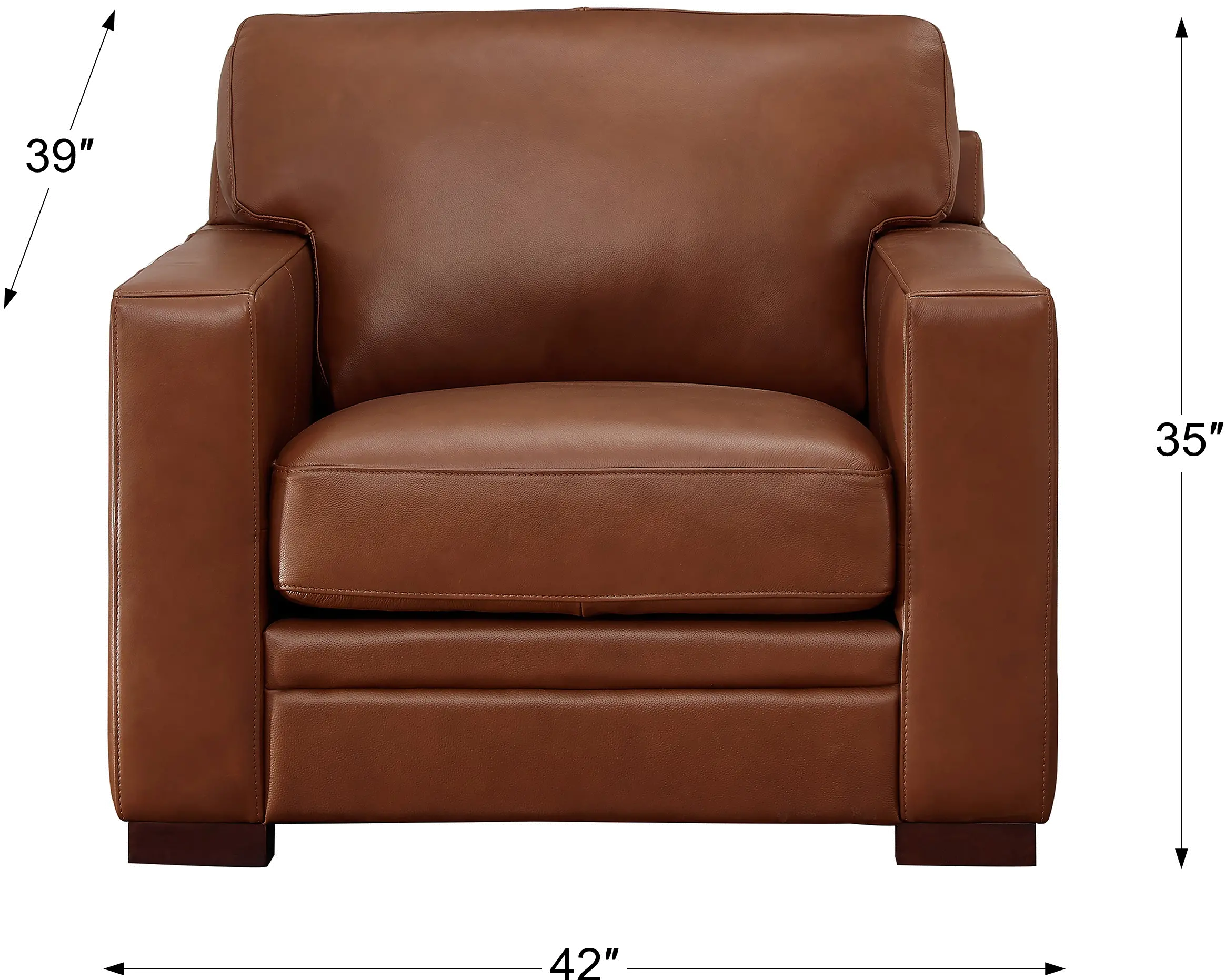 Chatsworth Brown Leather 4 Piece Living Room Set-4
