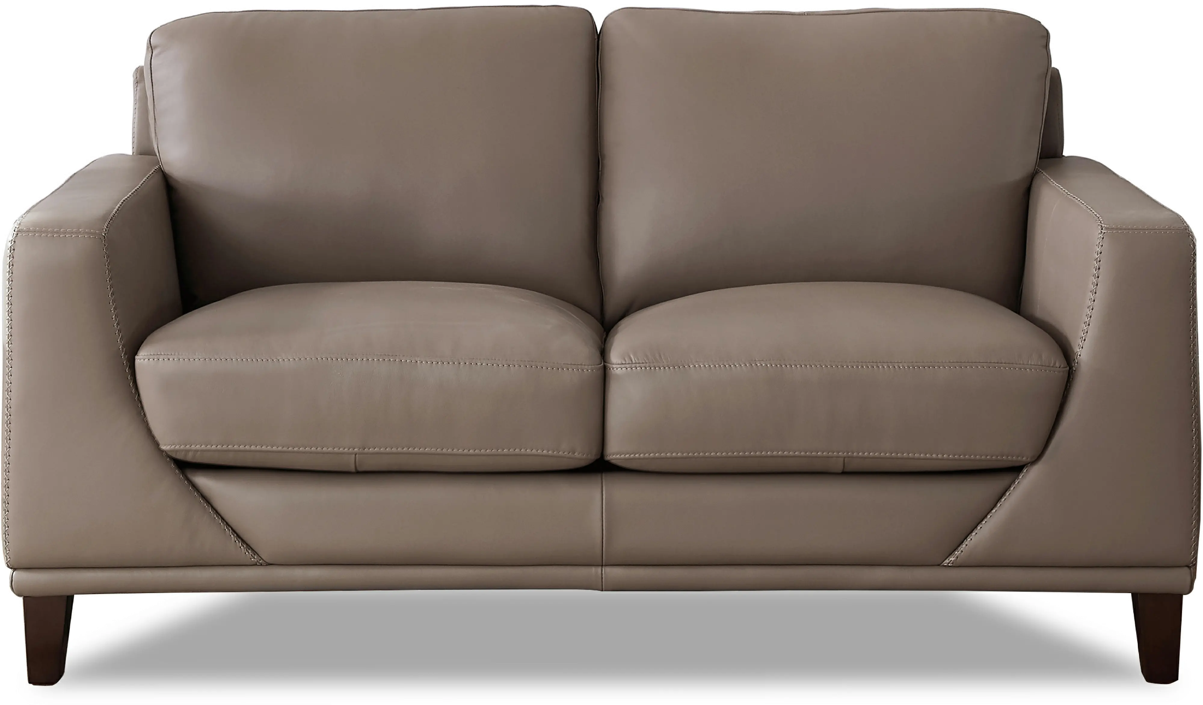 Sonoma Taupe Leather Loveseat-1