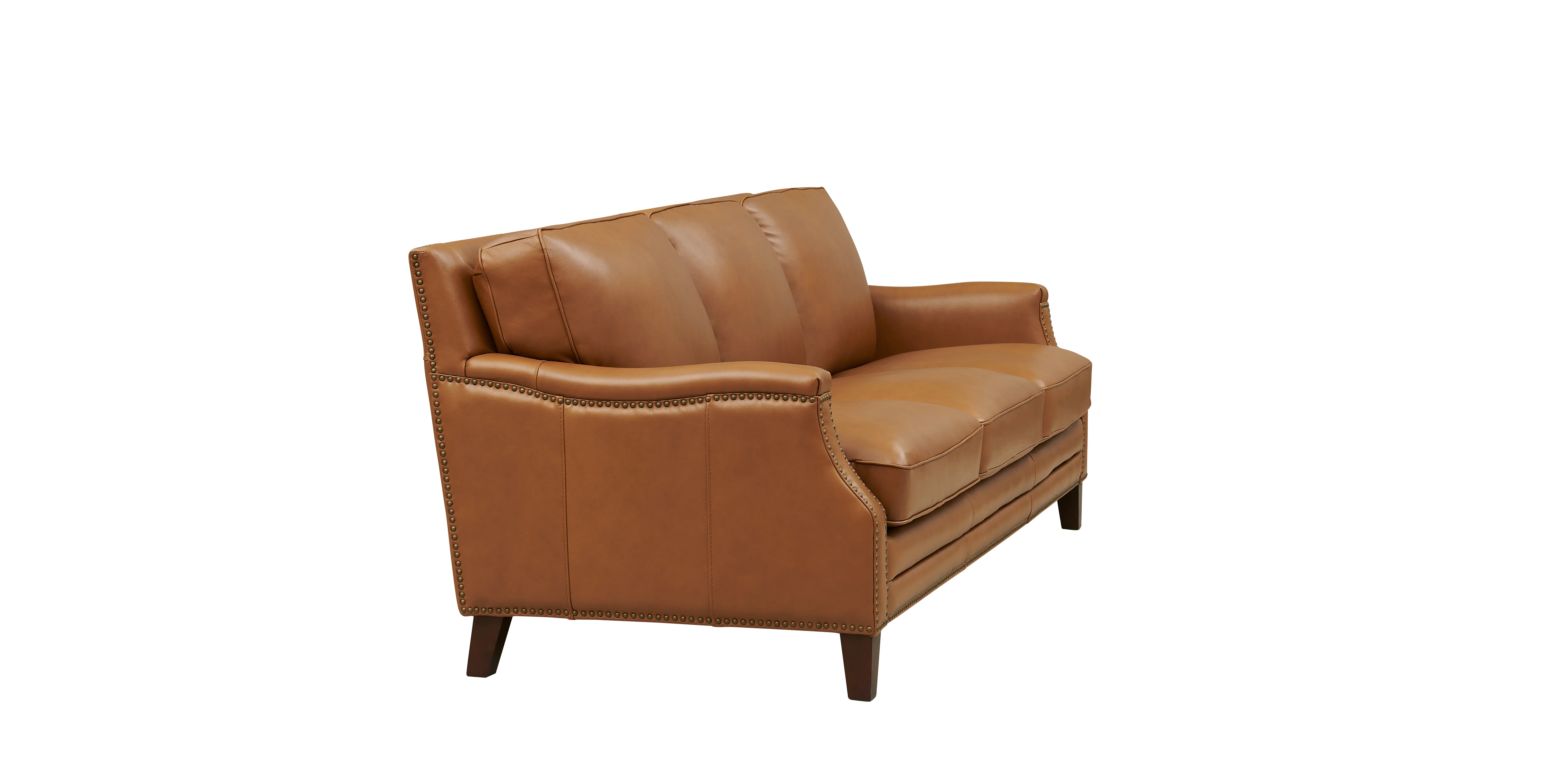 Romano Brown Leather 2 Piece Living Room Set - Sofa & Chair-3