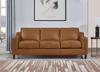 Ballari Cognac Brown Leather Sofa